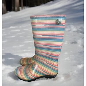 UGG Australia Women's Shaye Serape Rain Boots Size 8 Multicolor 1013046 Flawed